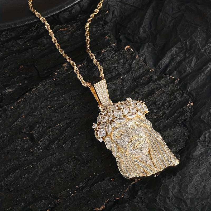 1 Piece Golden Color Jesus Theme Pendant