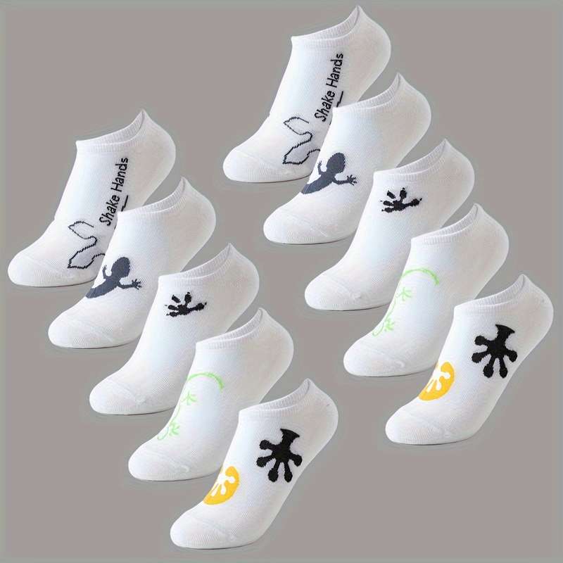 5 Pairs White One Size High Elastic Socks
