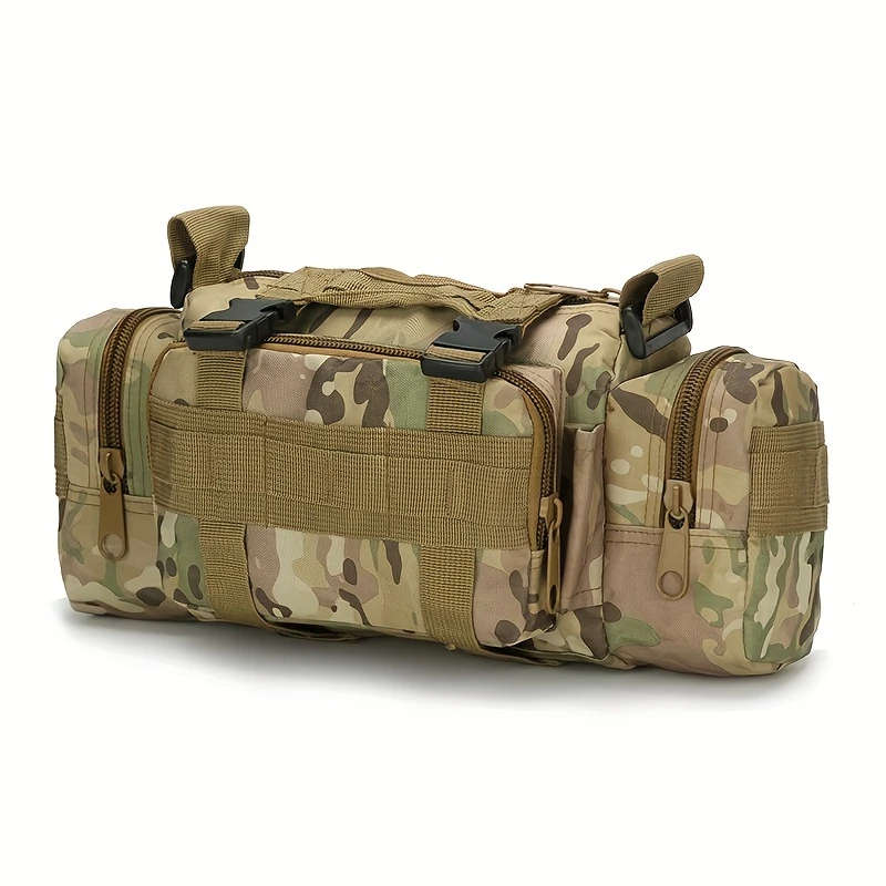 1pc Nylon Crossbody Bag for Outdoor Activities Fishing Hiking Camping Shoulder Pouch with Adjustable
