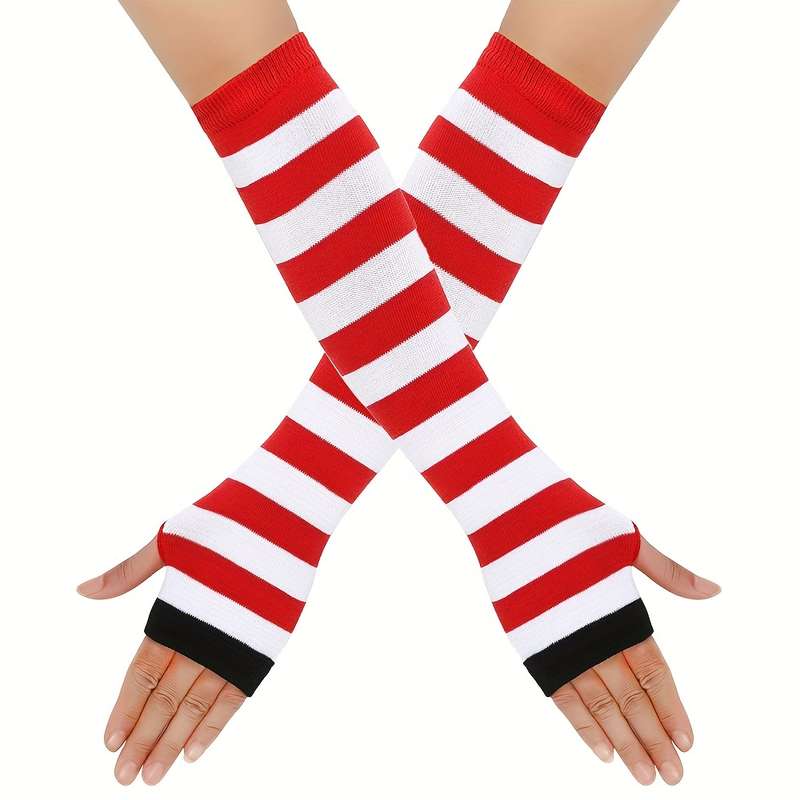 1 Pair Red Warm Gloves