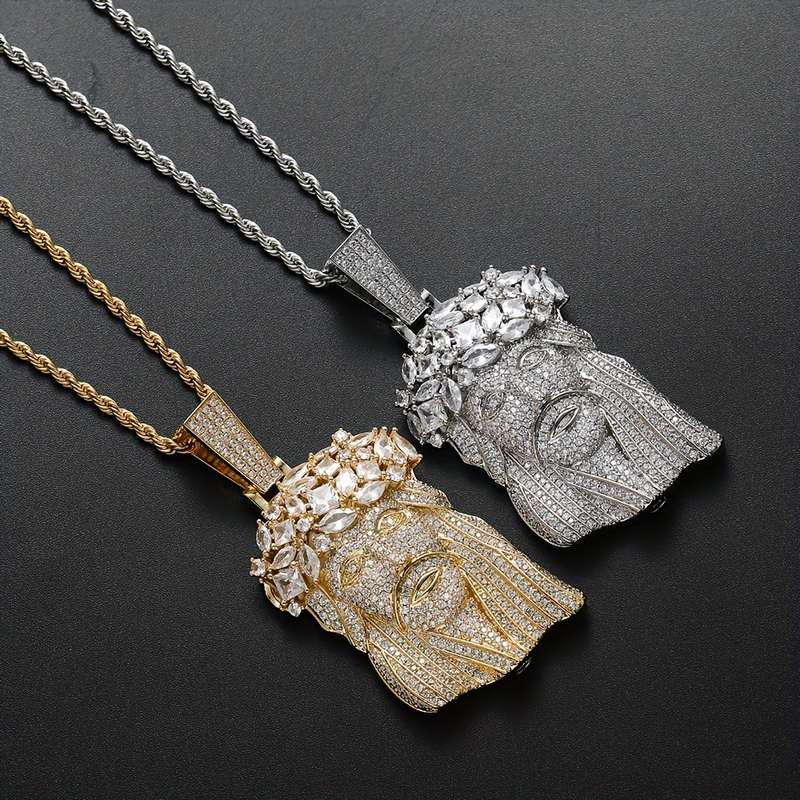 1 Piece Golden Color Jesus Theme Pendant