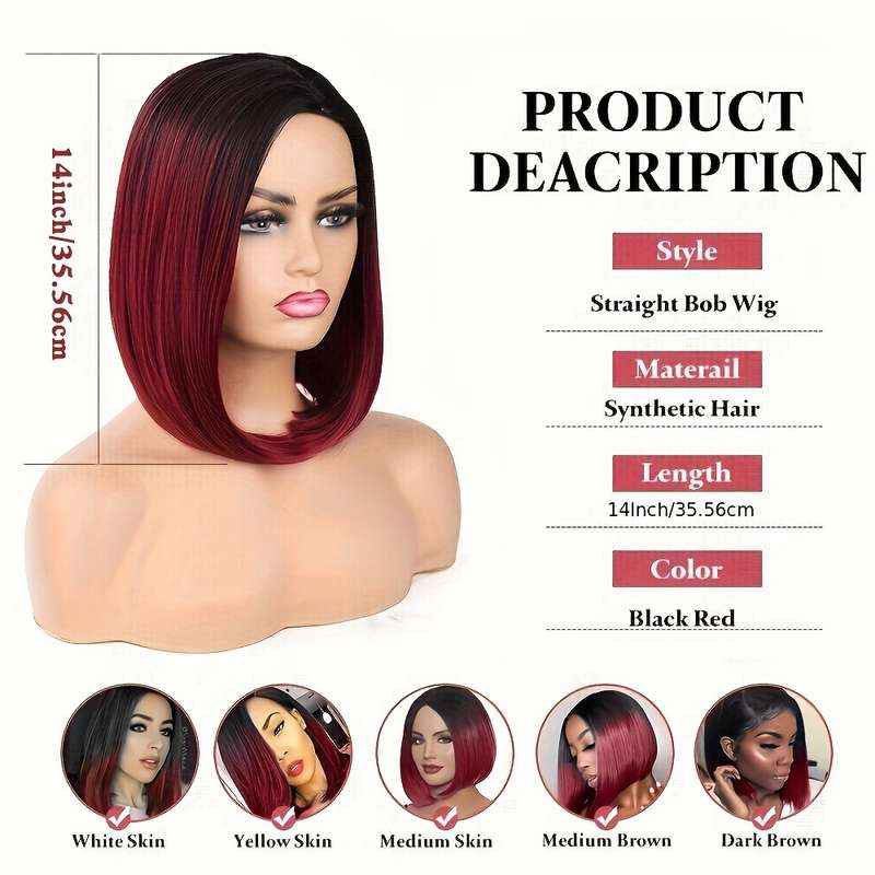 1Pc Color8 35.56cm Fashion Design Wig
