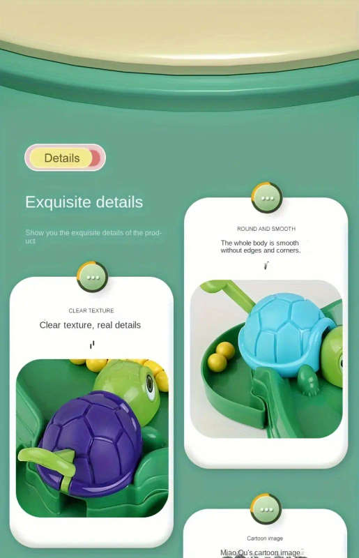 internet celebrity turtle bean eating toy parent child interactive multiplayer desktop game puzzle toy details 5