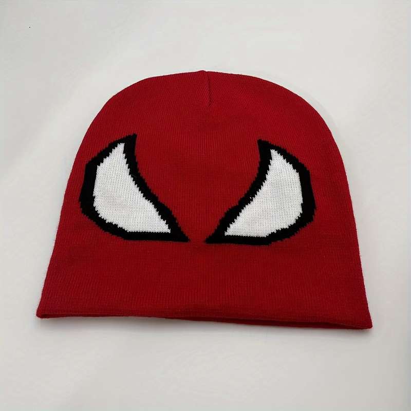 1pc Spider Graphic Anime Beanie Cartoon Skull Cap Elastic Knit Hats Warm Beanies for Women Men
