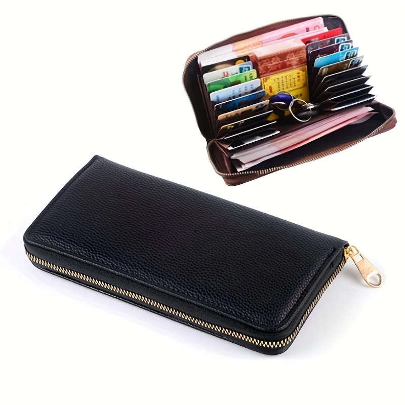 Unisex Black Long Wallet