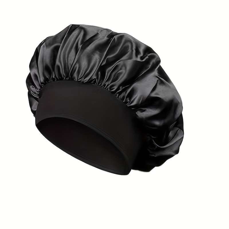 1pc Wide Brim High Elastic Hat Polyester Fiber Woven Lightweight Stretch with Toggle Closure