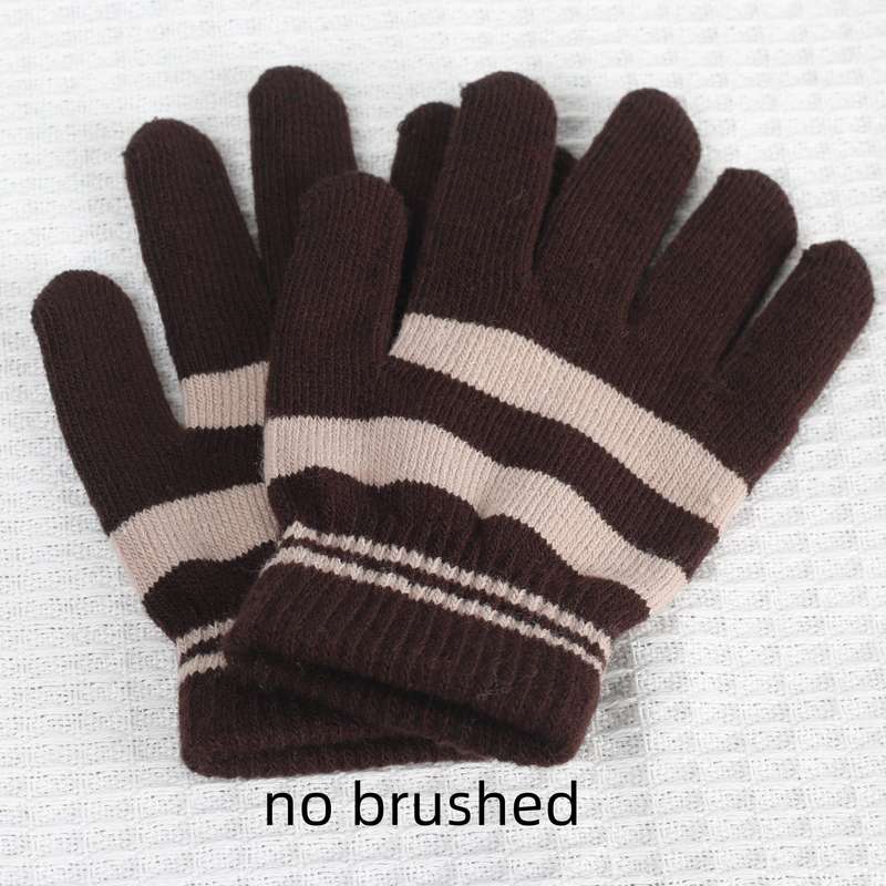 1 Pair Coffee With Camel Style Ordinary No Velvet Warm Gloves