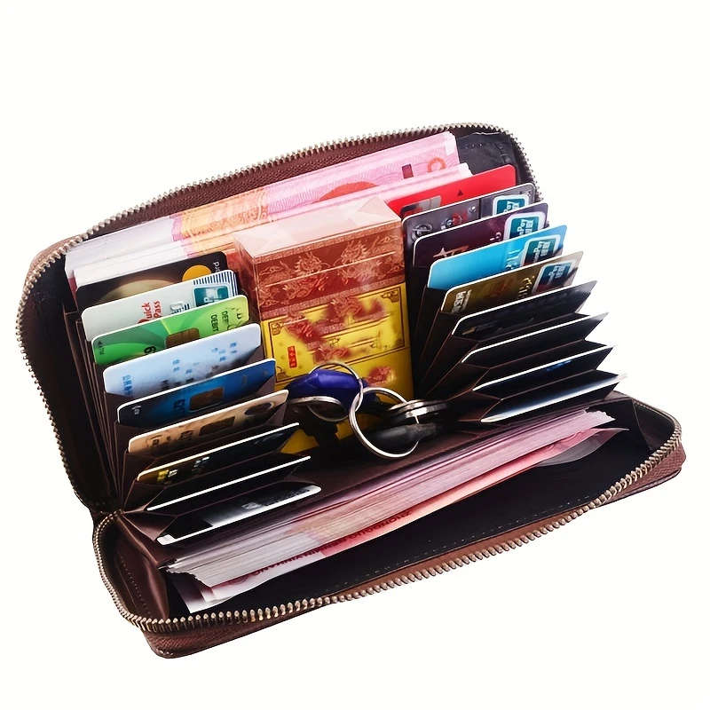 Unisex Black Long Wallet