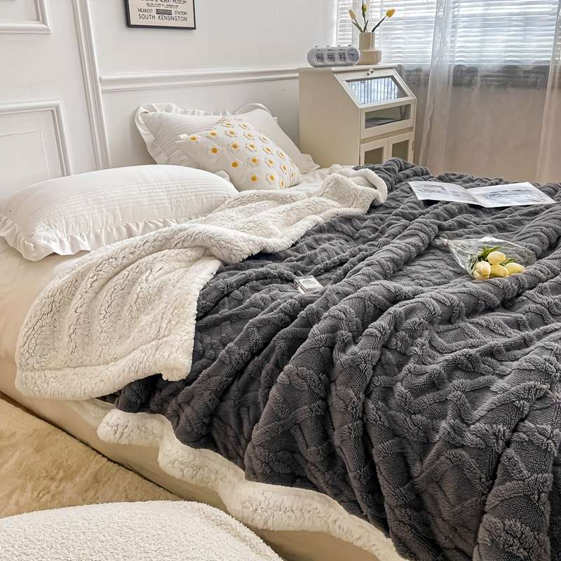 1ps Blanket Color Grey size twin 100cmx150cm