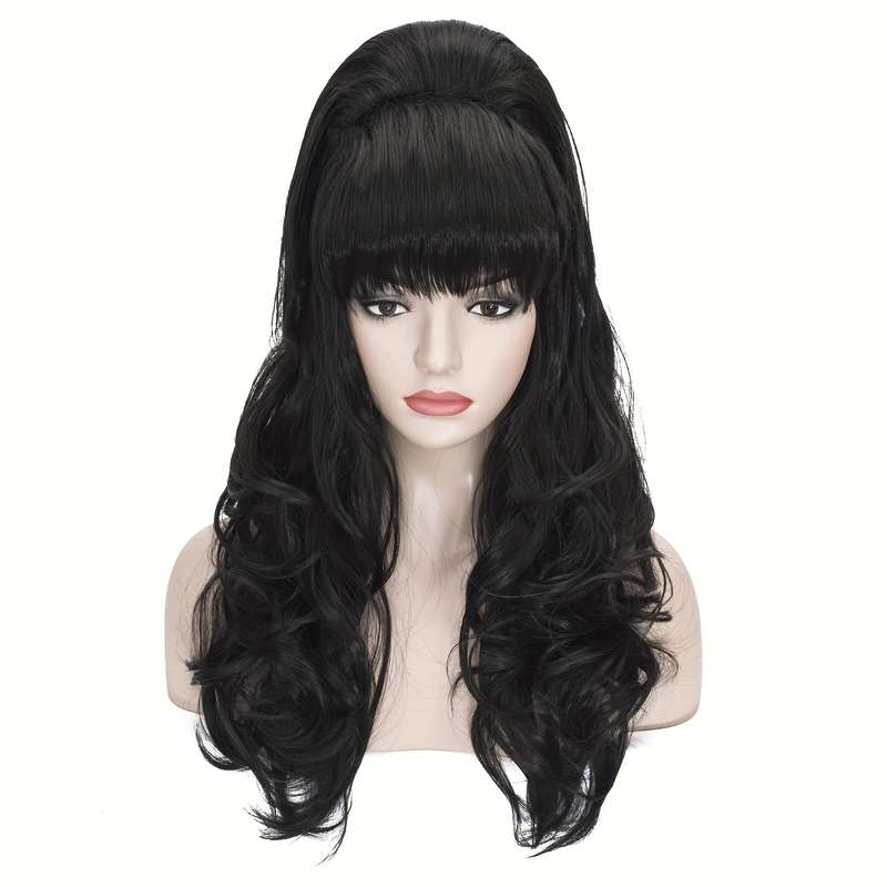 1Pc Black 60.96cm Fashion Design Wig