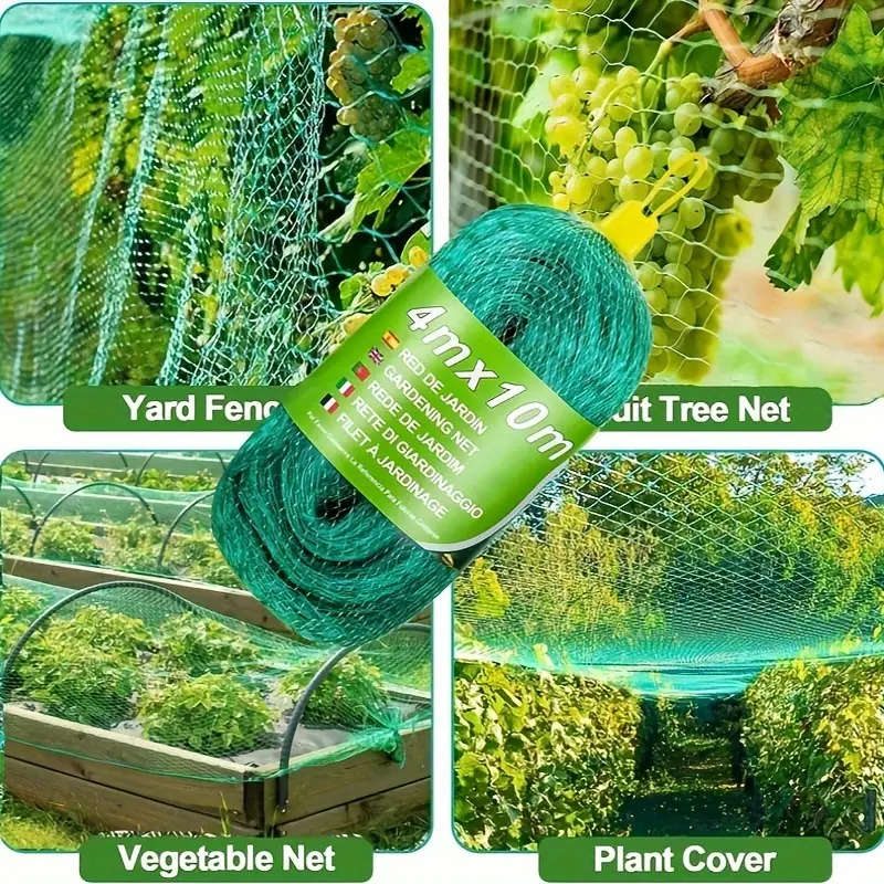 1pc 4x10m Garden Netting Green Anti Bird Protection Net Mesh Protect Seedlings Plants Flowers Fruit