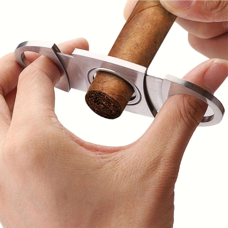 1pc Stainless Steel Cigar Cutter Cigar Accessories Smoking Accessories Color sent randomly