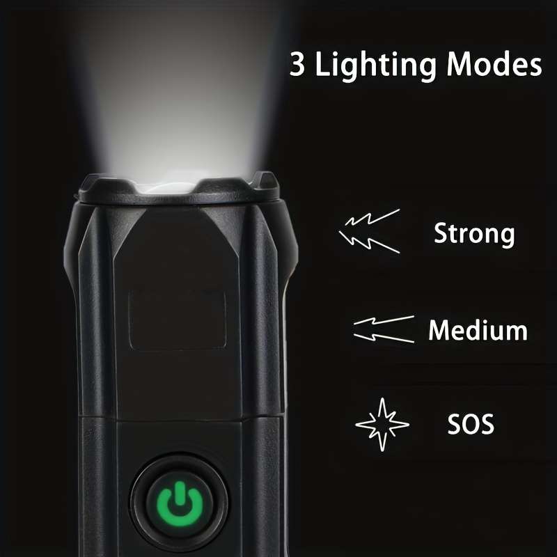 1PC Highend Black Flashlight Flashlight