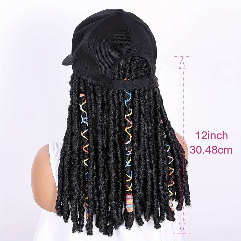 1Pc Black 30.48cm Fashion Design Wig
