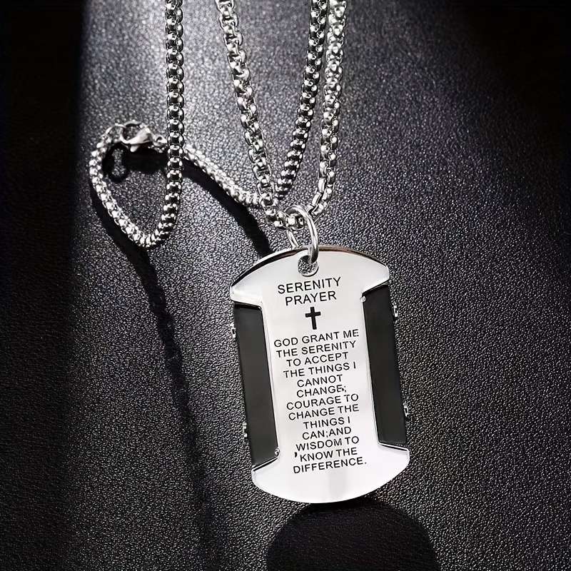 1 Piece Black Pendant Add Chain 60CM Jesus Theme Pendant