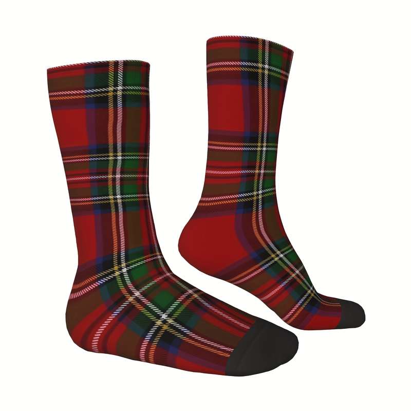 1 Pair One Size Royal Stewart Tartan Clan Socks