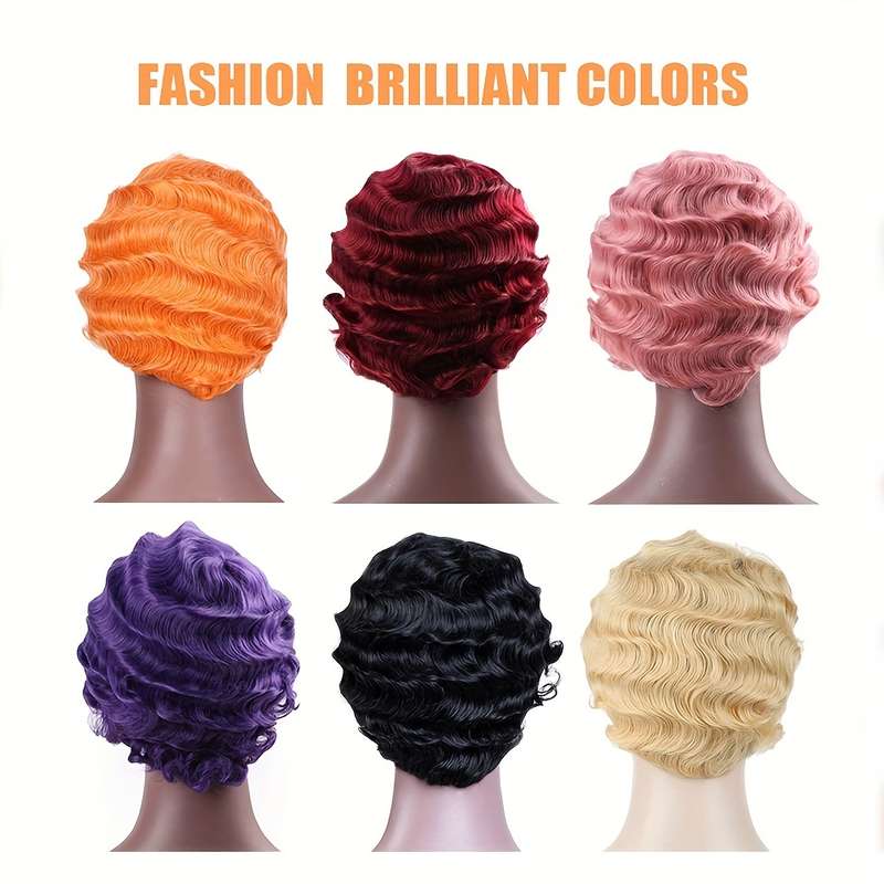 1Pc Orange 10.16cm Fashion Design Wig