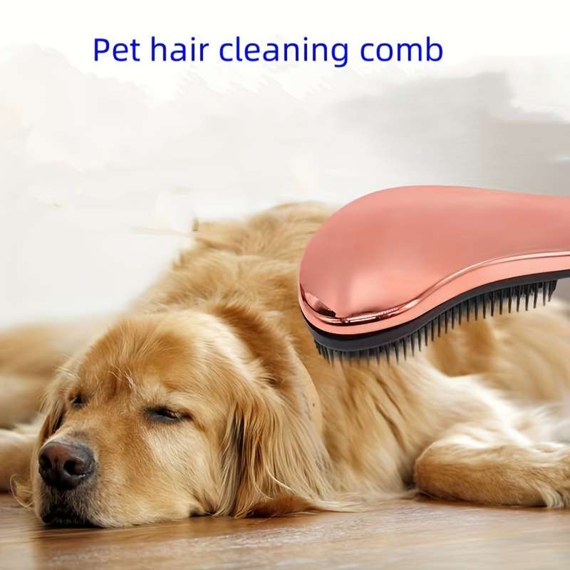 1pc Rose Golden Add Blue Pet Comb