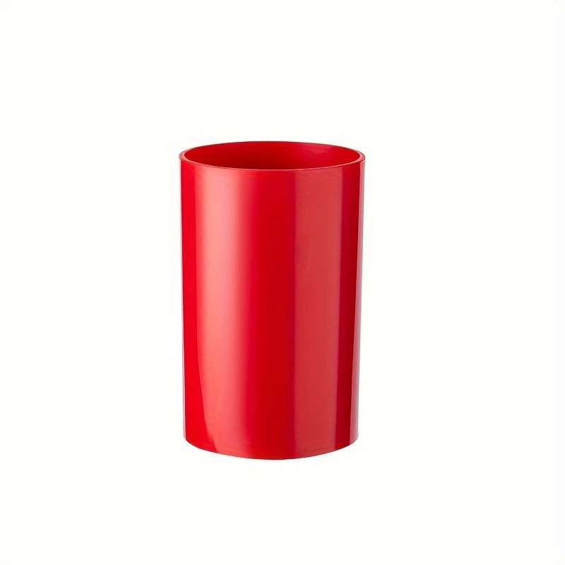 Kitchen Utensil Organizer Red and Black Polypropylene Storage Cylinder for Dishware Spoons