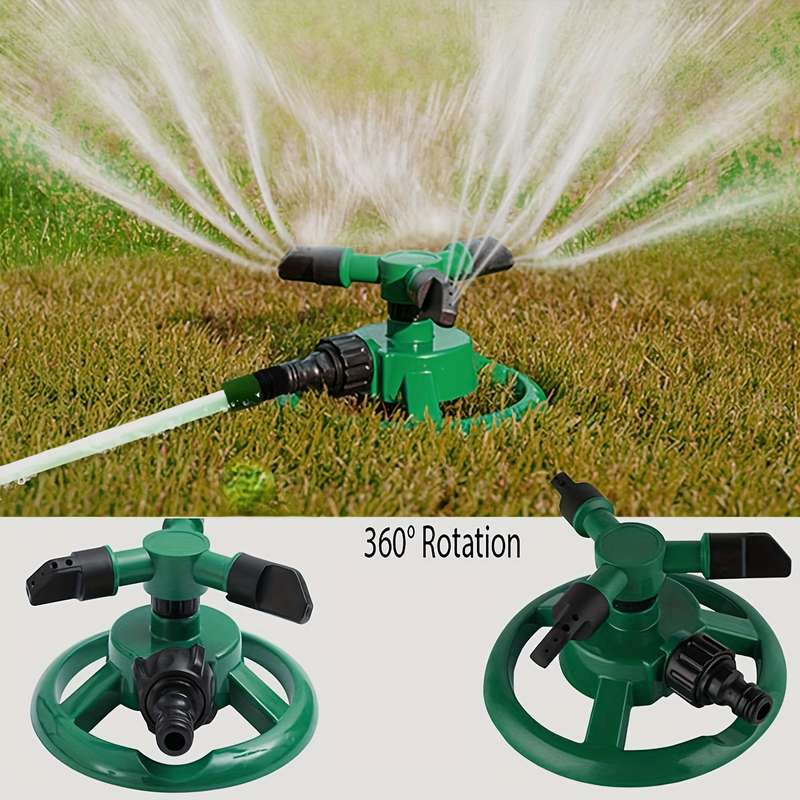 1pc Plastic Sprinkler Lawn Rotating Irrigation Sprinkler Garden Sprinklers For Yard 360 Degree Rotat
