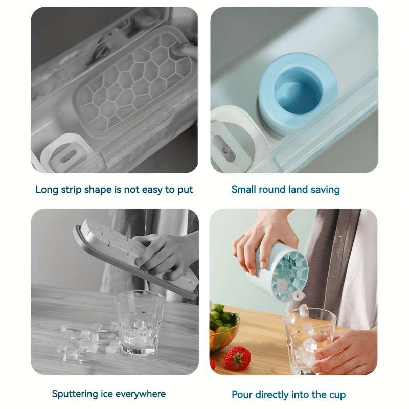 1pc Make Perfectly-Shaped Ice Cubes With This Easy-Release Silicone Ice Cube Mold Holds Up T