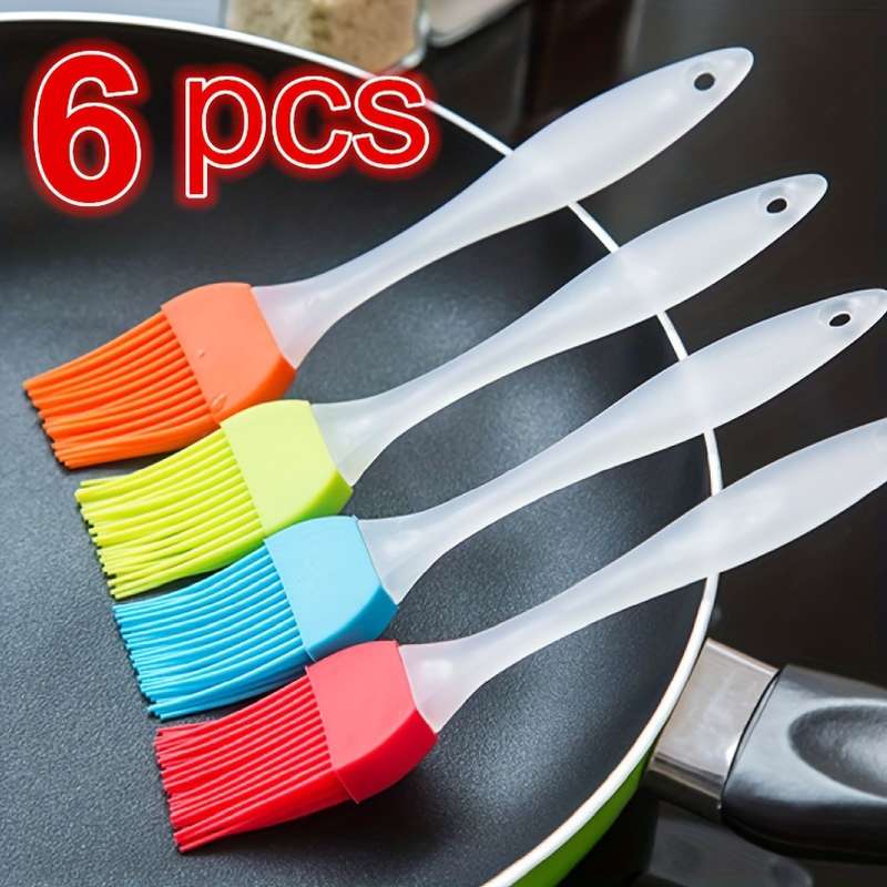 6pcs Silicone Oil Brushes For Household Baking And Barbecue Bread Pancake Silicone Brush Home