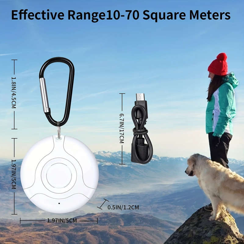 1Pc Portable Ultrasonic Pest Repeller Usb Rechargeable Mosquito Insect Repellent Indoor Outdoor Use