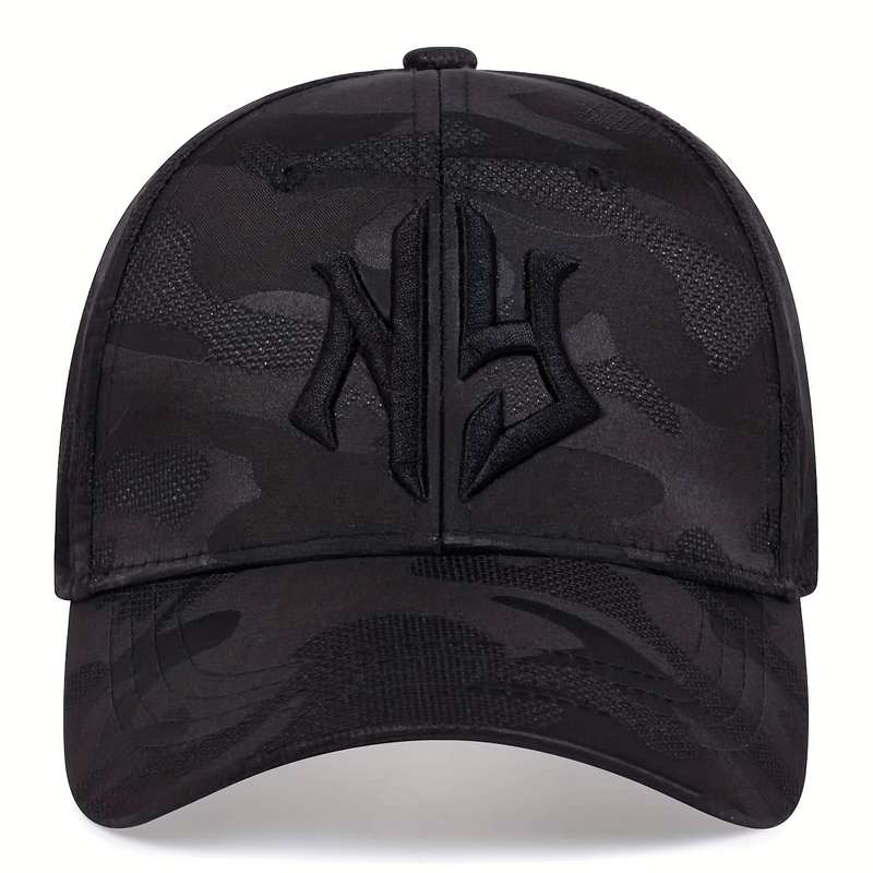 1pc Trendy Embroidery Camouflage Baseball Cap Unisex Hip Hop Dad Hat Lightweight Adjustable Sun Hat