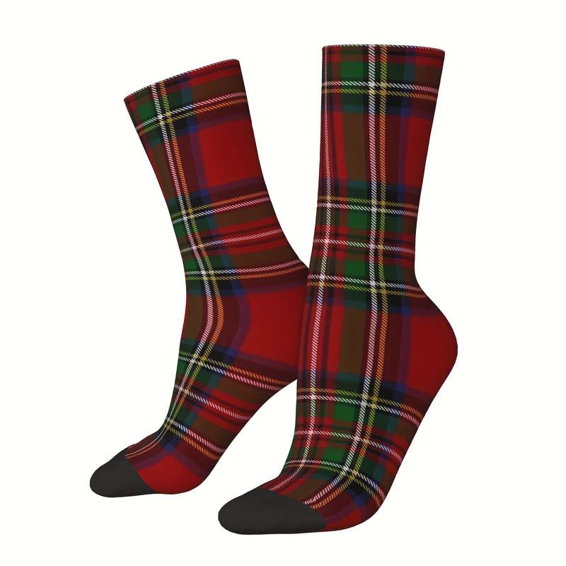 1 Pair One Size Royal Stewart Tartan Clan Socks