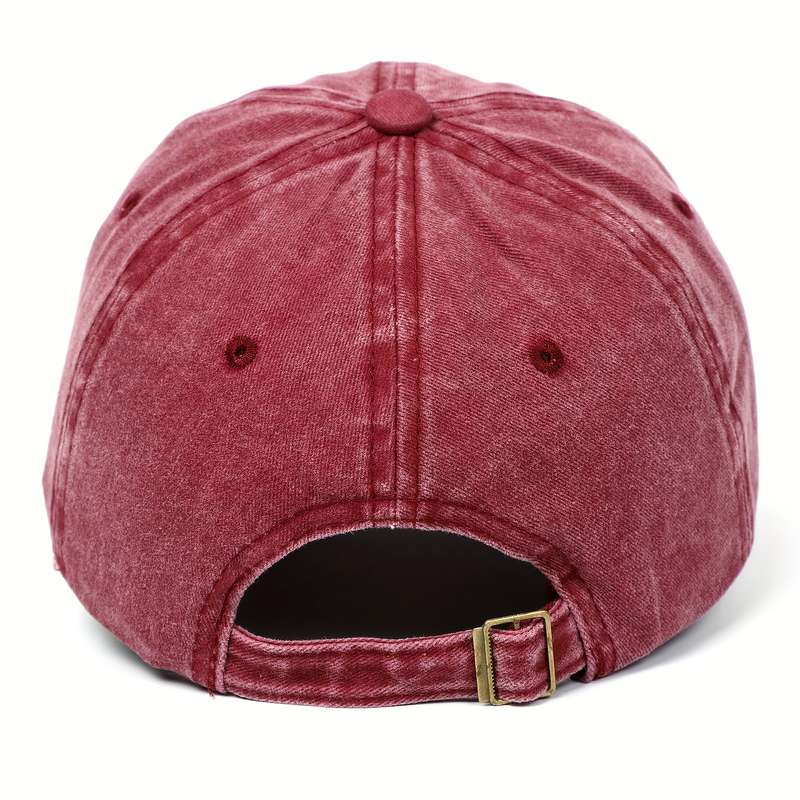1pc Gone Fishing Slogan Embroidered Baseball Cap Versatile Washed Dad Hat Outdoor Adjustable Sunsha