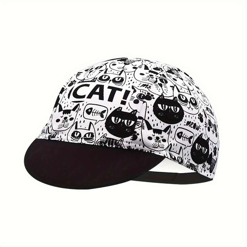 1pc Lovely cartoon cat cycling cap Outdoor hiking hat bicycle cycle cap bike cap under helmet hat