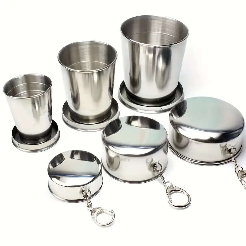Irish Coffee Stainless Steel Folding Cup Set Portable Travel Camping Tea Cup Environmentally Frien