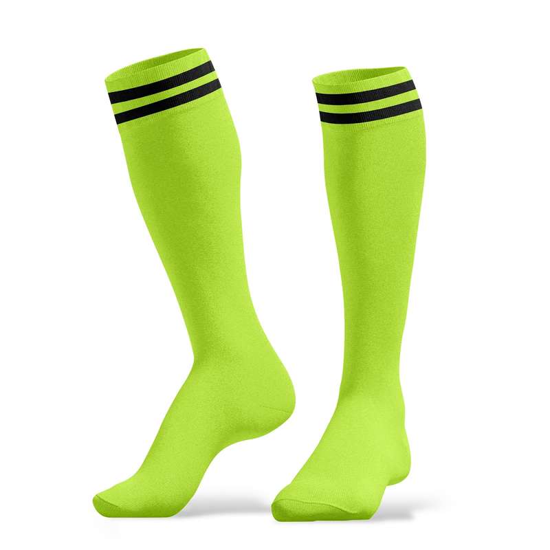 1 Pair Fluorescent Green One Size Socks