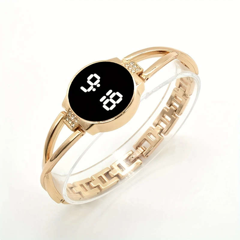 1pc LED Fashion Ladies Watch Touch Screen Ladies Era Steel Strap Electronic Student Ladies Bracelet