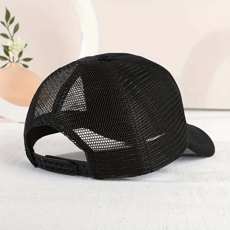 1pc Casual Trendy COOL LITTLE DUDE Mesh Stitching Cap Sun Protection Comfortable Breathable Cap