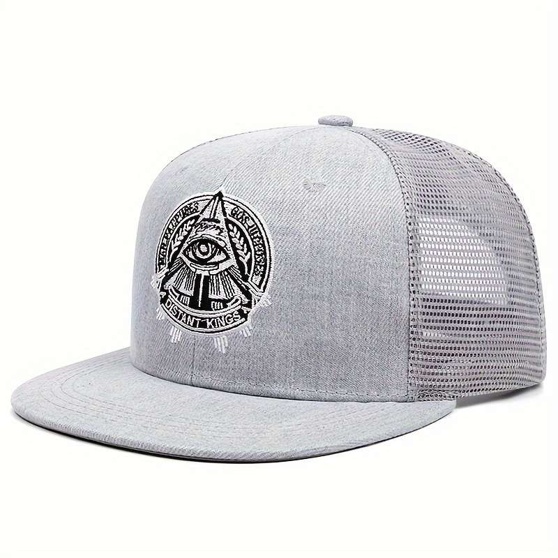 1pc God's Eye Pattern Embroidered Men's Sunshade And Windproof Baseball Cap
