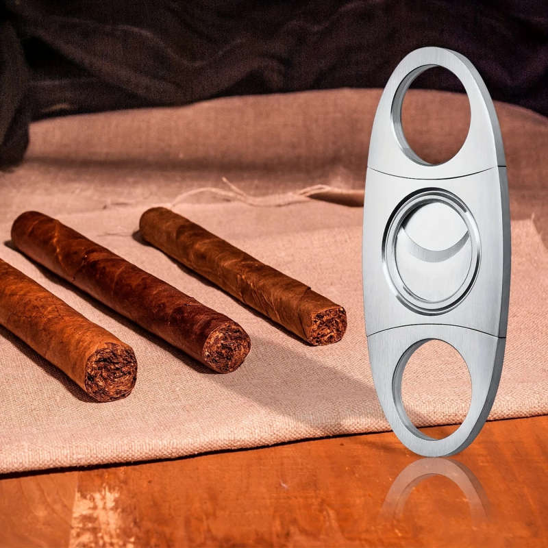 1pc Stainless Steel Cigar Cutter Cigar Accessories Smoking Accessories Color sent randomly