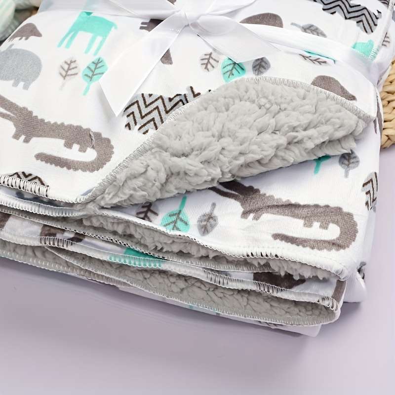 1ps Blanket Color Blue Monkey