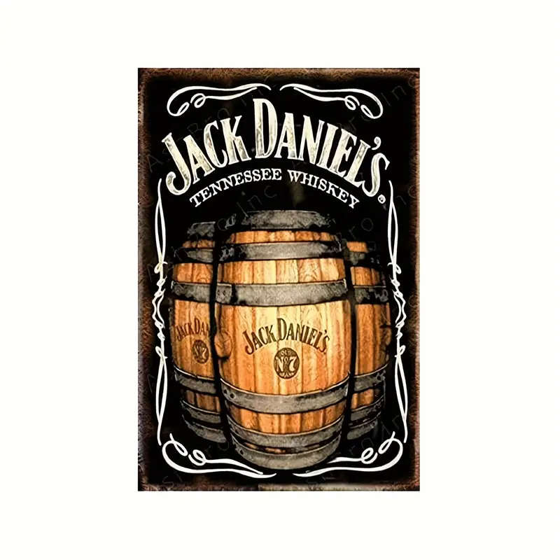 1pc Vintage Whiskey Barrels Metal Tin sign Vintage Alcohol Signs Poster Basement Bar Decor Vintage M