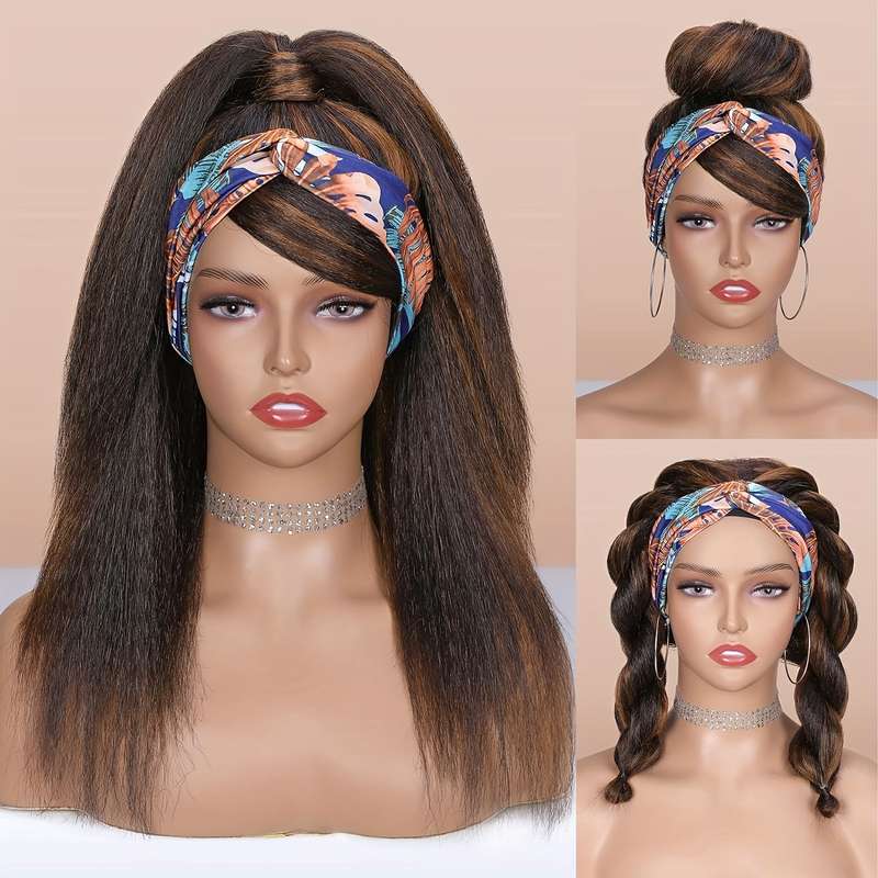 1Pc Burgundy 55.88cm Fashion Design Wig