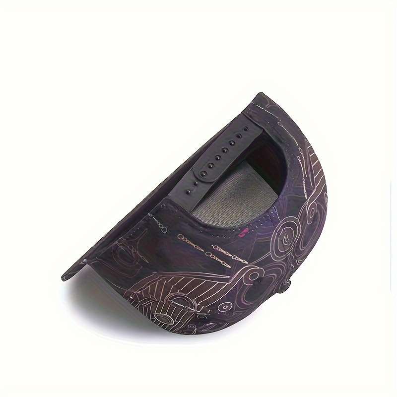 1pc Lightweight Acrylic Snapback Cap for Men Women Vintage Hip Hop Style Purple Geometric