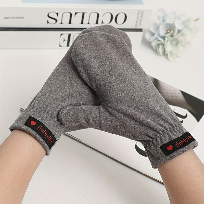1 Pair Dark Gray Warm Gloves