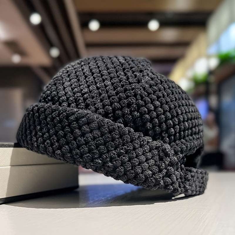 1pc Thicken Hip Hop Beanie Skullcap Solid Color Beanie Hat Ideal choice for Gifts