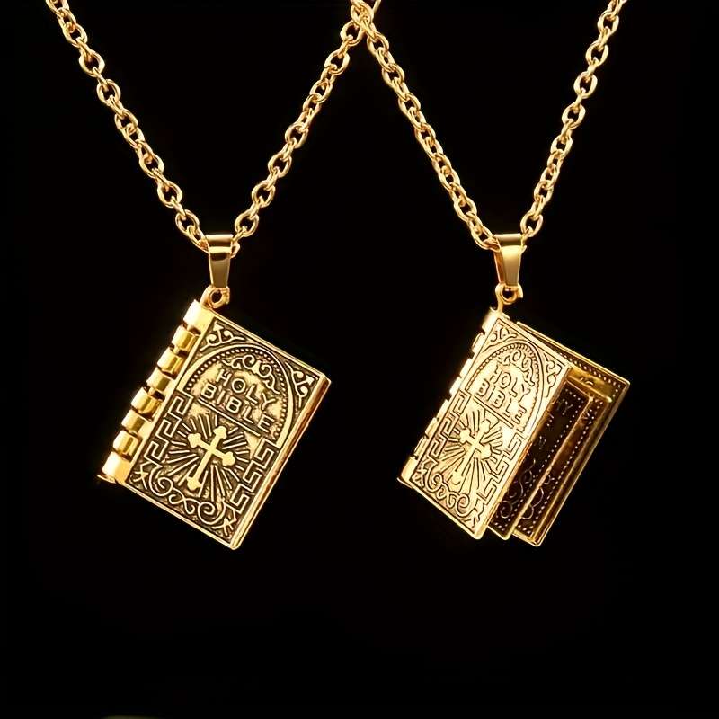 1 Piece Golden Jesus Theme Pendant
