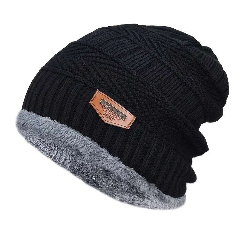 1pc Unisex Winter Beanie Hat Knit Hat Thick Winter Breathable Hat Skull Cap