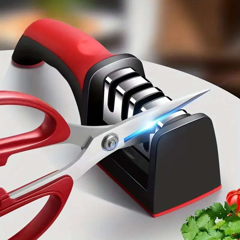 Knife Sharpener 4 Stages Professional Kitchen Knife Sharpening Stone Tungsten Diamond Ceramic