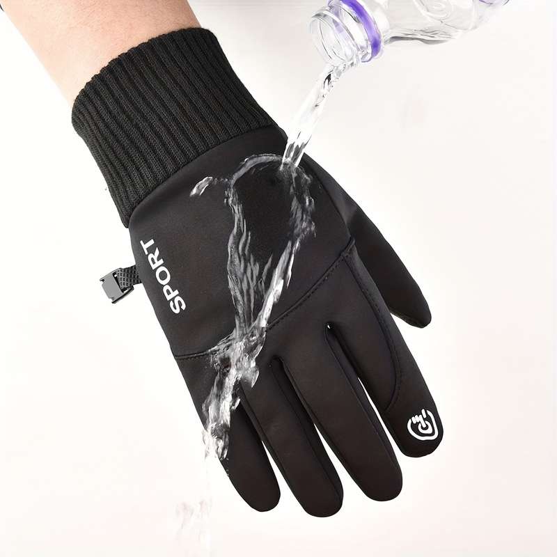 1 Pair Dark Gray Warm Gloves