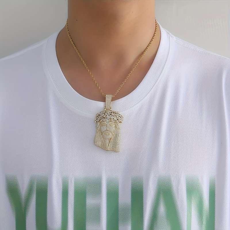 1 Piece Golden Color Jesus Theme Pendant
