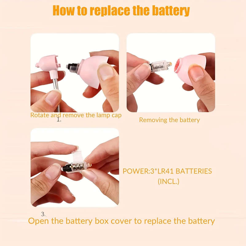 1pc Mini Portable Eye-Protecting Clip Book Light LED Warm Light Night Reading Light Adjustable Arm