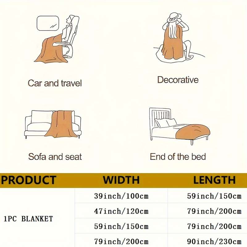 1ps Blanket Color Light Grey size 99.06x149.86cm